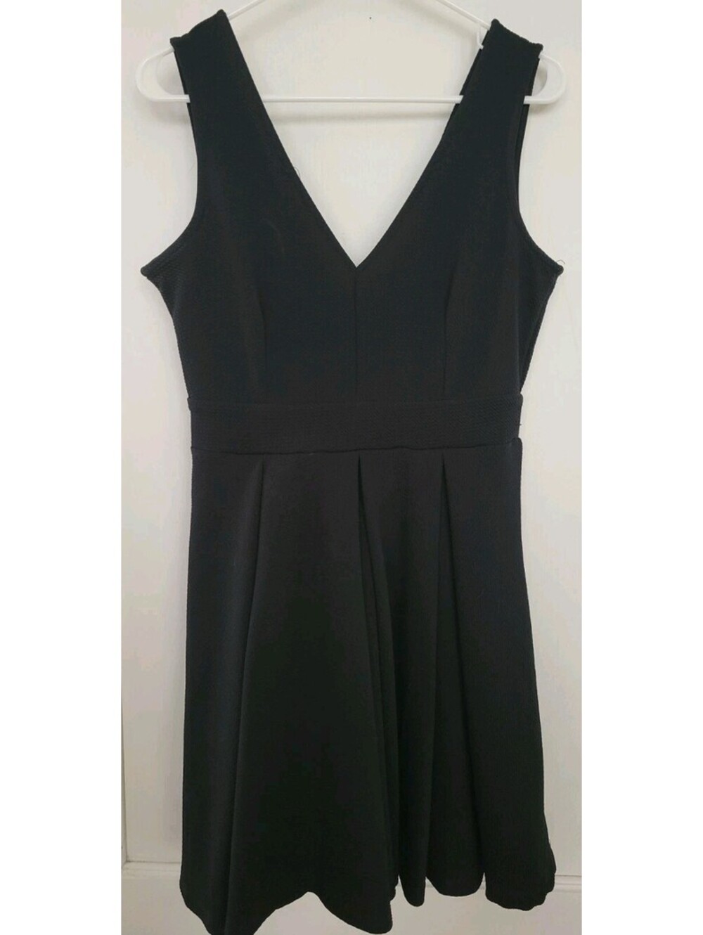 Iris Women’s Large Black Double V Skater Dress Fit & Flare Sleeveless
